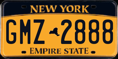 NY license plate GMZ2888