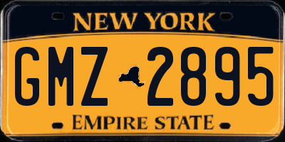 NY license plate GMZ2895
