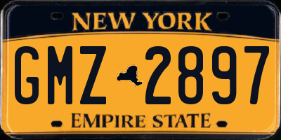 NY license plate GMZ2897