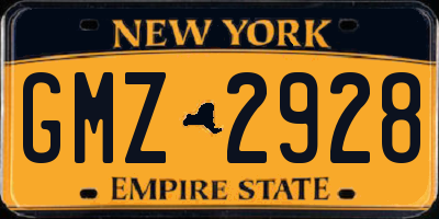 NY license plate GMZ2928