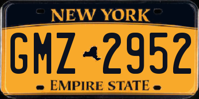 NY license plate GMZ2952