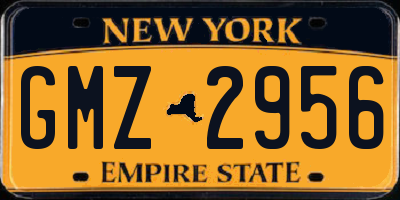 NY license plate GMZ2956