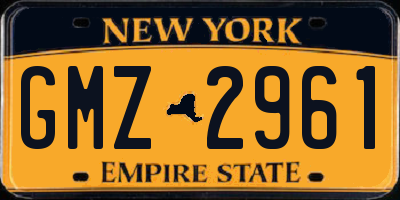 NY license plate GMZ2961
