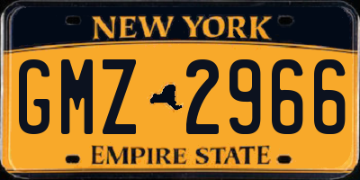 NY license plate GMZ2966