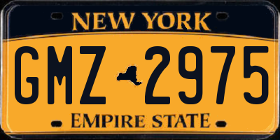 NY license plate GMZ2975