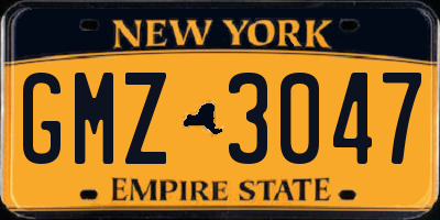 NY license plate GMZ3047