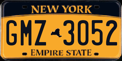 NY license plate GMZ3052