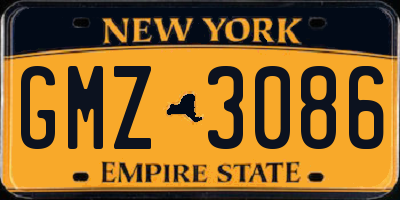 NY license plate GMZ3086