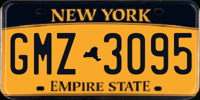 NY license plate GMZ3095