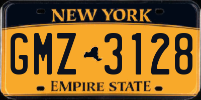 NY license plate GMZ3128