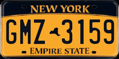 NY license plate GMZ3159