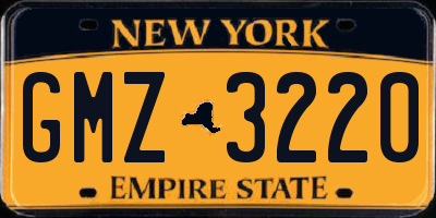 NY license plate GMZ3220