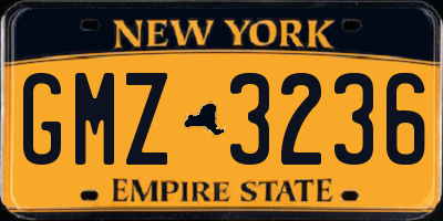 NY license plate GMZ3236