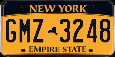 NY license plate GMZ3248