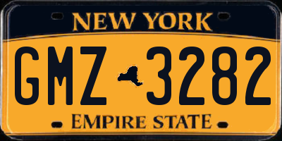 NY license plate GMZ3282