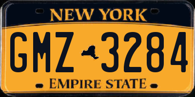 NY license plate GMZ3284