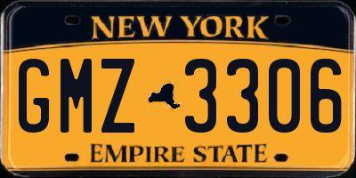 NY license plate GMZ3306