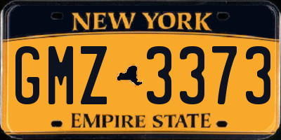 NY license plate GMZ3373