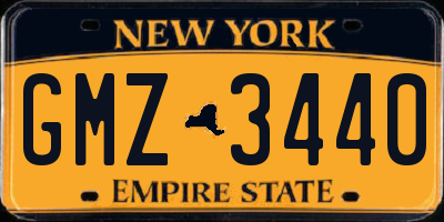 NY license plate GMZ3440