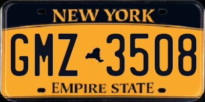 NY license plate GMZ3508