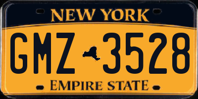NY license plate GMZ3528