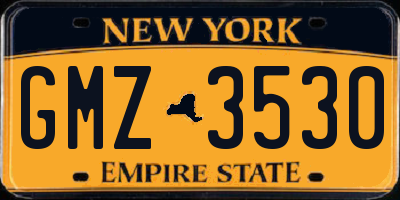 NY license plate GMZ3530