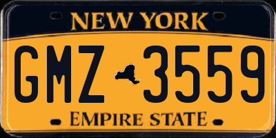 NY license plate GMZ3559