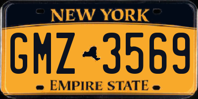 NY license plate GMZ3569