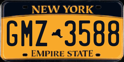 NY license plate GMZ3588