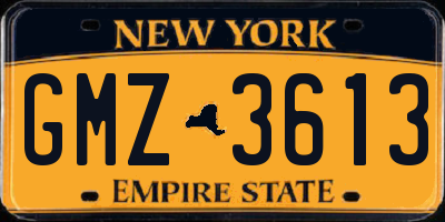 NY license plate GMZ3613