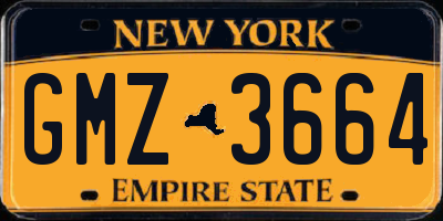 NY license plate GMZ3664