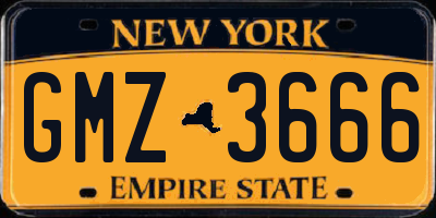 NY license plate GMZ3666