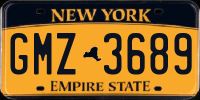 NY license plate GMZ3689