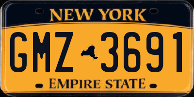 NY license plate GMZ3691
