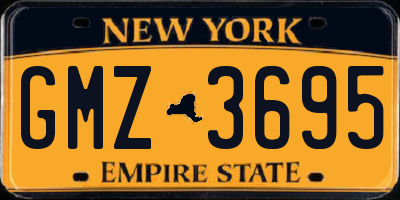 NY license plate GMZ3695
