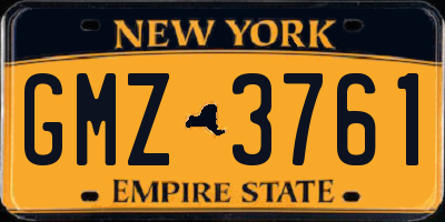 NY license plate GMZ3761