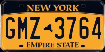 NY license plate GMZ3764