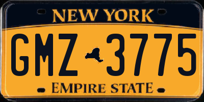 NY license plate GMZ3775