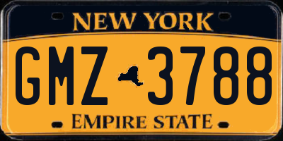 NY license plate GMZ3788