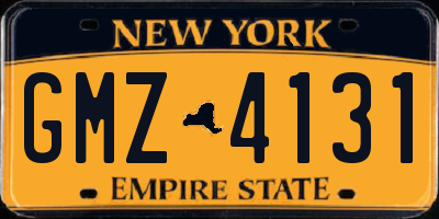 NY license plate GMZ4131