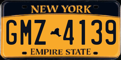 NY license plate GMZ4139