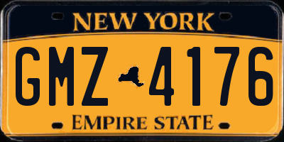 NY license plate GMZ4176