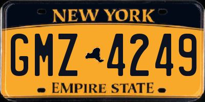 NY license plate GMZ4249