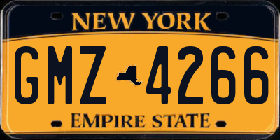 NY license plate GMZ4266