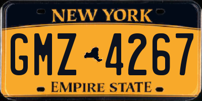 NY license plate GMZ4267
