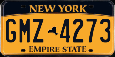 NY license plate GMZ4273