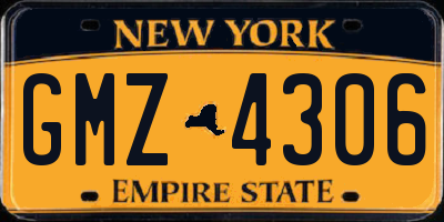 NY license plate GMZ4306