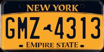 NY license plate GMZ4313