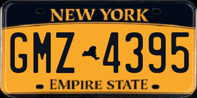 NY license plate GMZ4395
