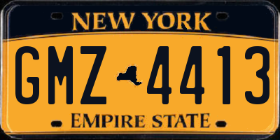 NY license plate GMZ4413